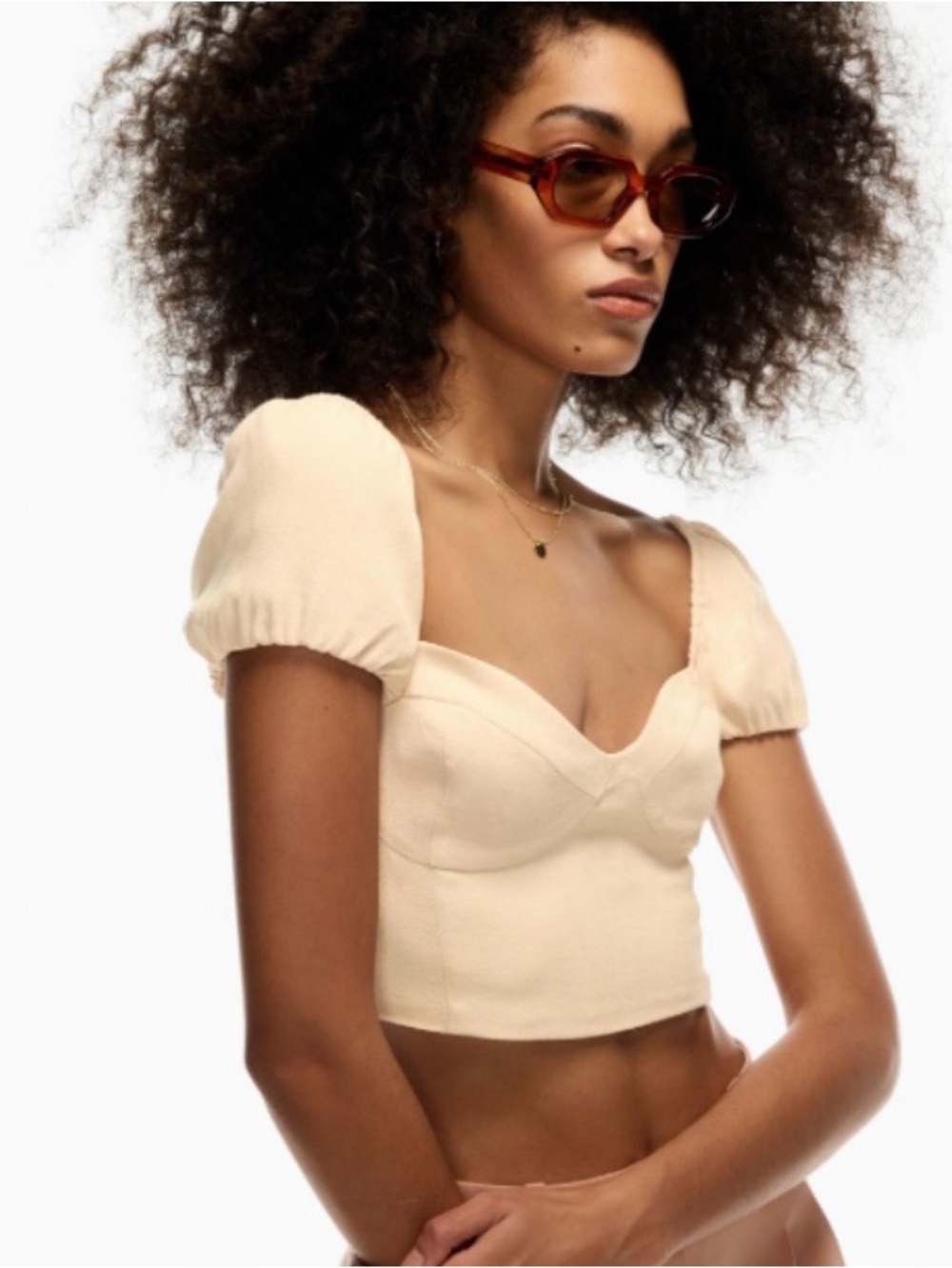 NWT Aritzia Wilfred Novella Cap Sleeve Blouse Size M